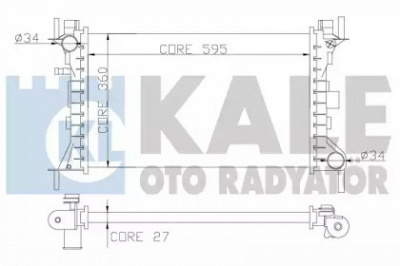 KALE OTO RADYATOR 349700 -  Радиатор, охлаждение двигателя